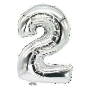 "FOLLIJA BALONS ""2"" 35X20CM, SUDRABA KR., 0.012KG/IEP", Pap Star