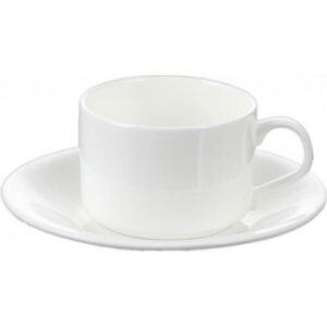 OLIVIA TASE 160ML AR APAKŠTASI 2GAB, PORCELĀNS, Wilmax