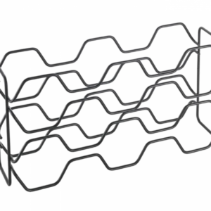 LAVA HEXAGON VĪNA PUDEĻU PLAUKTS 43x12x22CM, 10 PUDELĒM, MELNS, NER.TĒR., TOUCH THERM PĀRKL., Metaltex