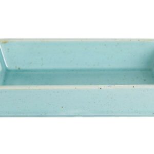 SEASONS TURQUOISE taisnstūrveida šķīvis ar malām 13x10cm, Porland
