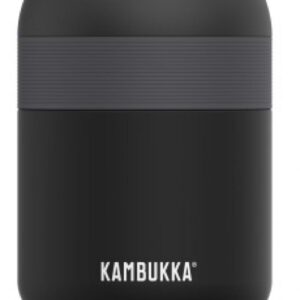 BORA ĒDIENU TERMOSS 600ML, MATĒTS, MELNS, Kambukka
