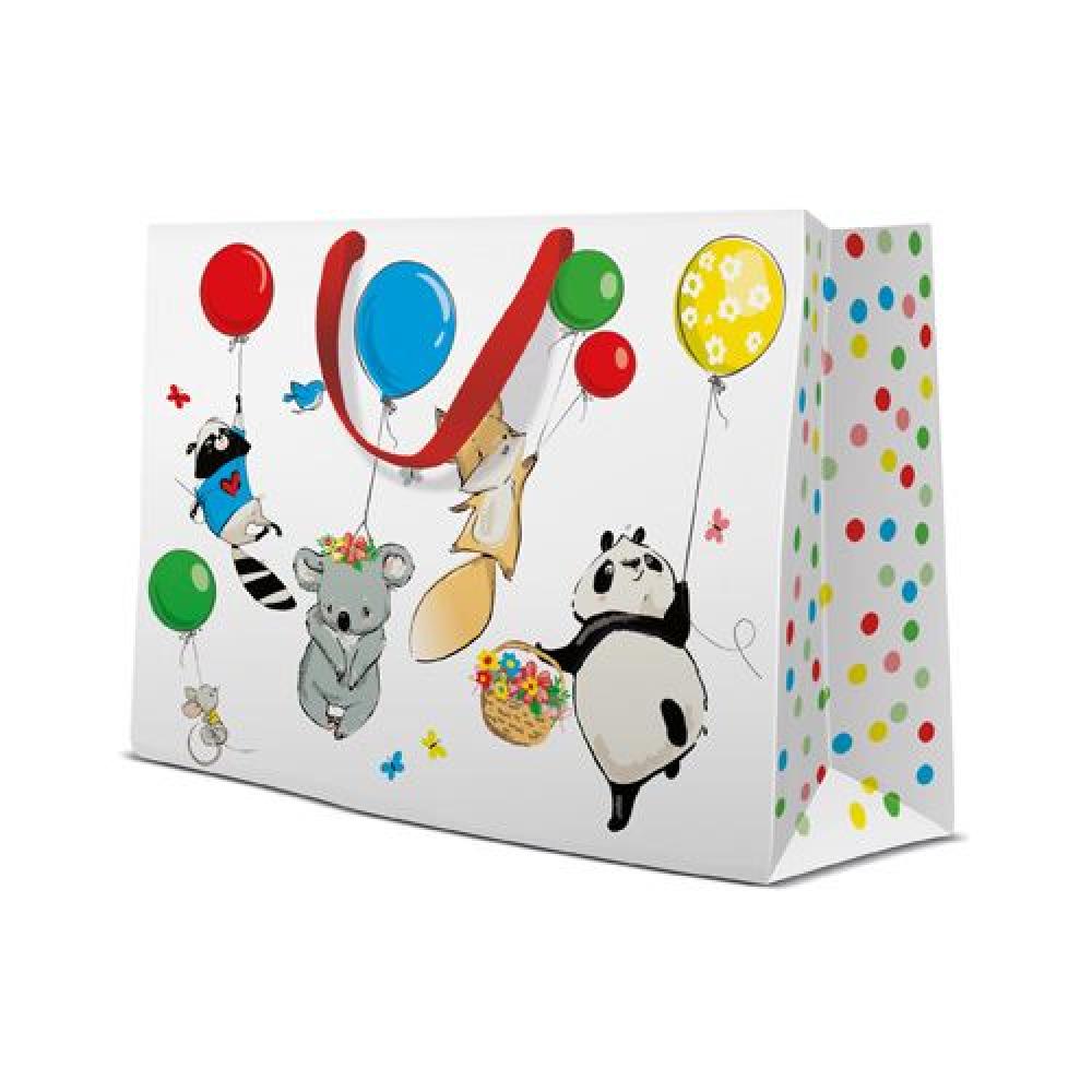 DĀVANU MAISIŅŠ HORIZONTAL 33.5x26.5x13CM, ANIMALS PARTY, Paw Decor Collection