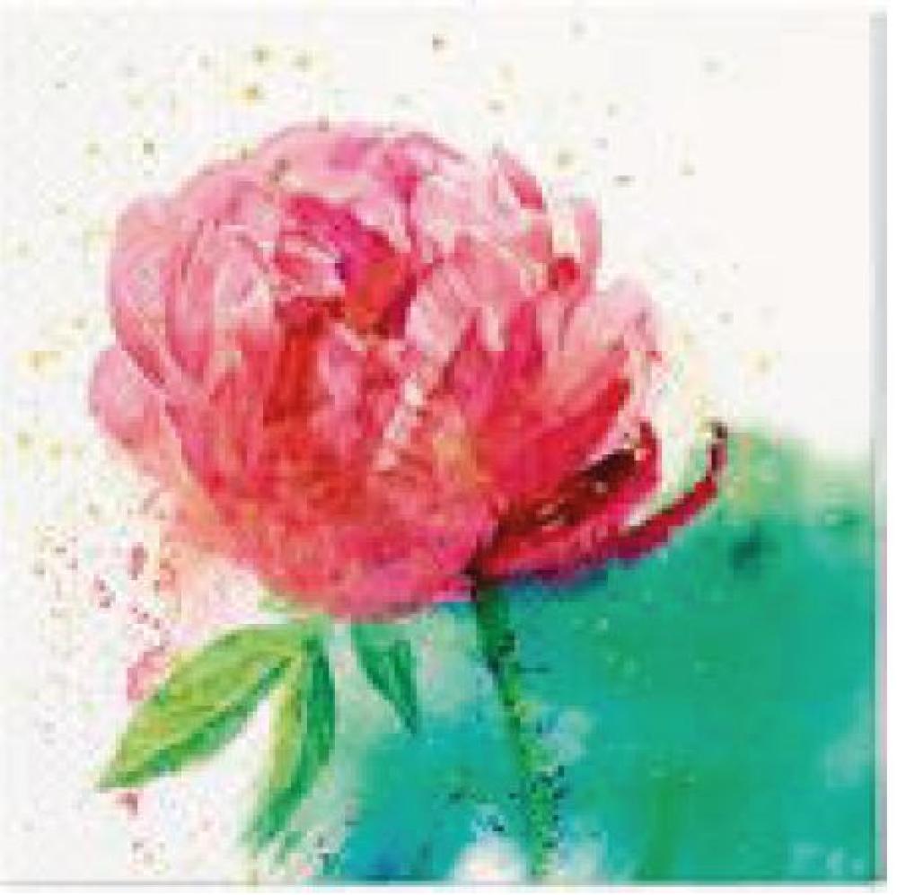 SALVETES 33x33CM, PEONY WATERCOLOR, Paw Decor Collection
