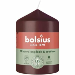Svece cilindrs h-8cm ø5.8cm bordo