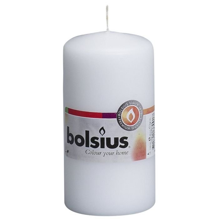 Svece - cilindrs h-12cm,ø6cm,balta