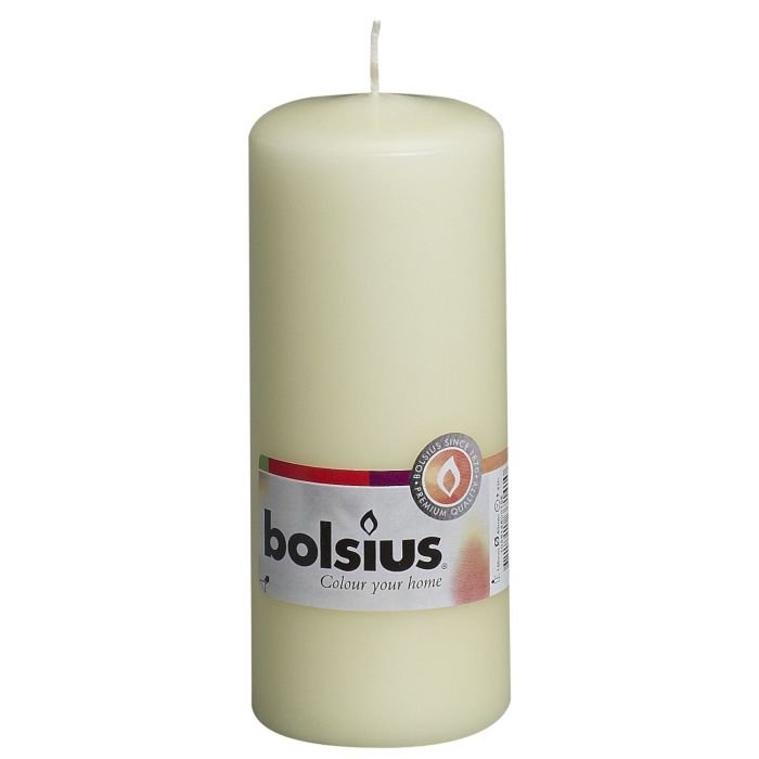 Svece - cilindrs h-15cm,ø6cm ,ziloņkaula krāsā VN