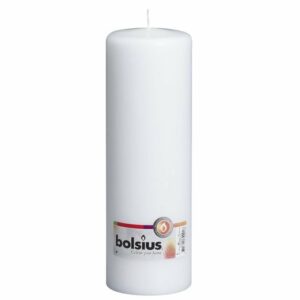 Svece - cilindrs h-25cm,ø8cm, balta