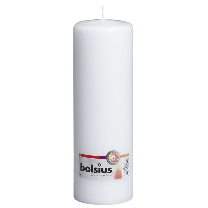 Svece - cilindrs h-25cm,ø8cm, balta