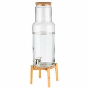 Trauks dzērienam NORDIC WOOD stikla 23x23cm h-60.5cm 7.5L ar statīvu