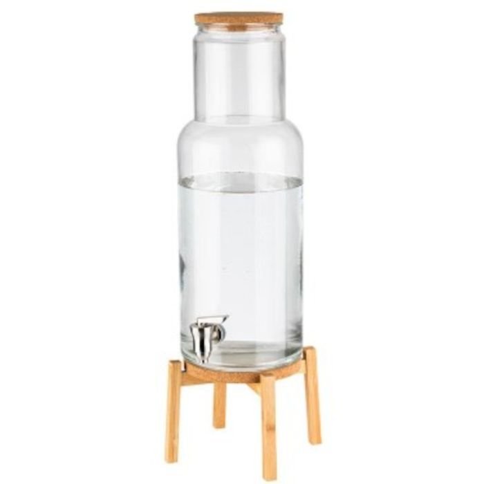 Trauks dzērienam NORDIC WOOD stikla 23x23cm h-60.5cm 7.5L ar statīvu