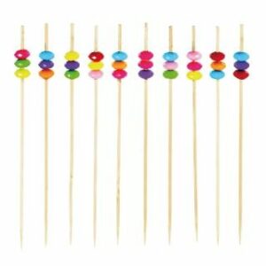 Dekorirbulīši bambusa 9cm 100gab krāsaini GLOBE