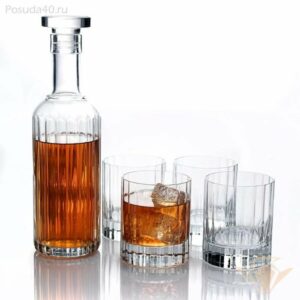 Komplekts BACH 4 viskija glāzes 335ml un karafe 0.7L