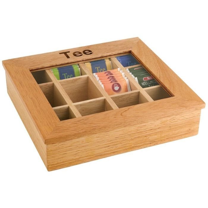 Tējas kaste 31x28cm h-9cm gaiša koka