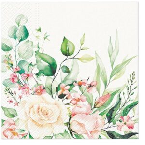 SALVETES 33x33CM, FLORAL MOMENTS, Paw Decor Collection