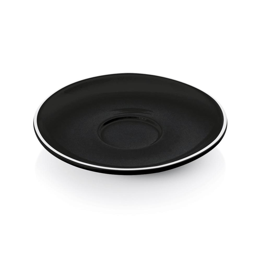 ITALIA ESPRESSO APAKŠTASE 12.5CM, MELNA, PORCELĀNS, WAS