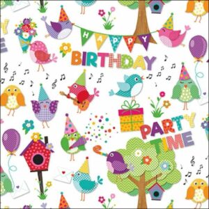 Salvetes 33cm 3-k. 20gab PARTY TIME WHITE