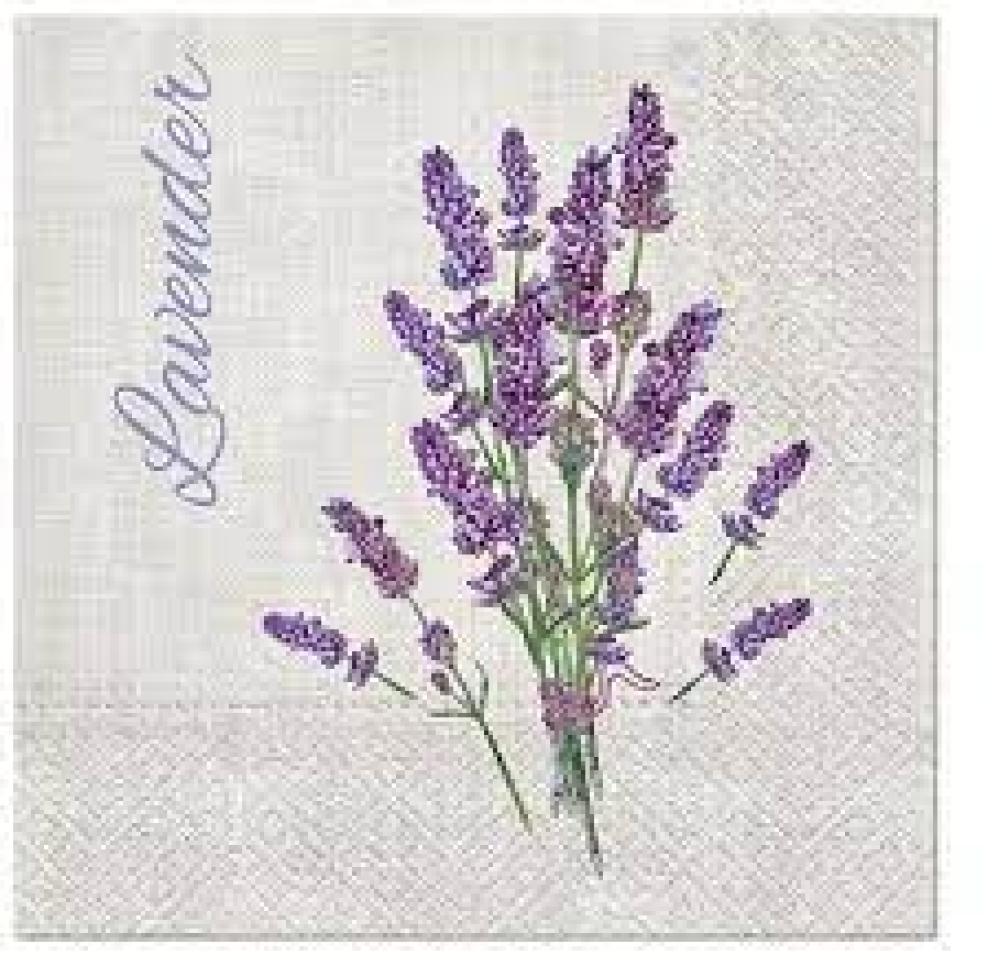 SALVETES 33x33CM, LAVENDER FOR YOU, Paw Decor Collection