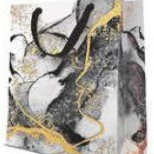 DĀVANU MAISIŅŠ PREMIUM, MEDIUM 20x10x25CM, MARBLE, Paw Decor Collection
