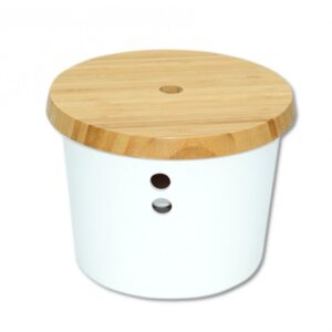 UZGLABĀŠANAS TRAUKS D21CM, 15.5CM, BALTS, MELAMĪNS/BAMBUSS, FSC, Kesper
