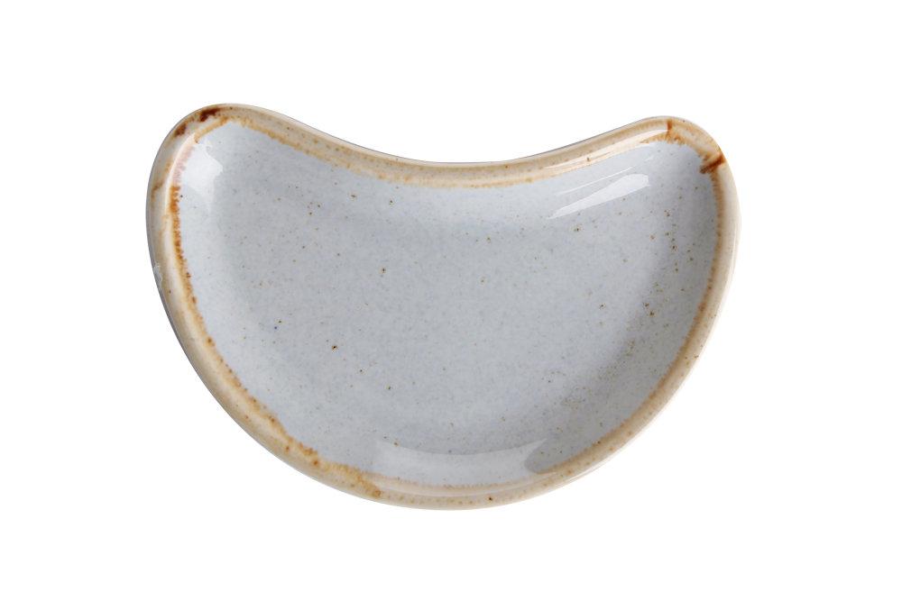SEASONS pelēks izliekts šķīvis uzkodām 11cm, Porland