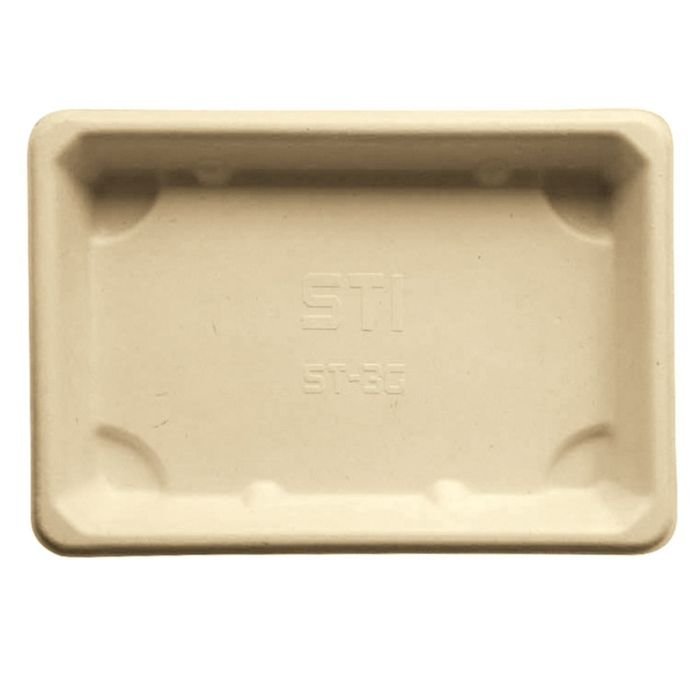 Paplātes suši 16.5x11.5x1.5cm 50gab. brūna BIONIC