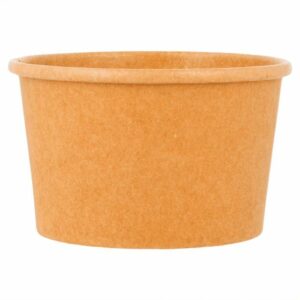 Papīra trauks saldējumam 120ml ø 7.7 h-4.7cm 50gab brūni NATURAL