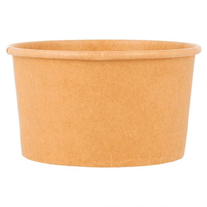 Papīra trauks saldējumam 180ml ø 8.7 h-5.2cm 50gab brūni NATURAL