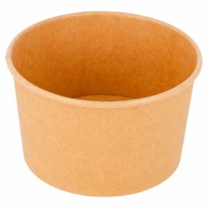 Papīra trauks saldējumam 240ml ø 9.4 h-5.5cm 50gab brūni