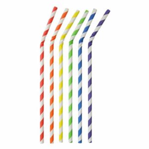 Salmiņi papīra lokāmi ø6mm h-24cm 100gab STRIPES