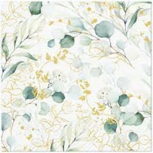 SALVETES 33x33CM, GOLDEN EUCALIPTUS, Paw Decor Collection