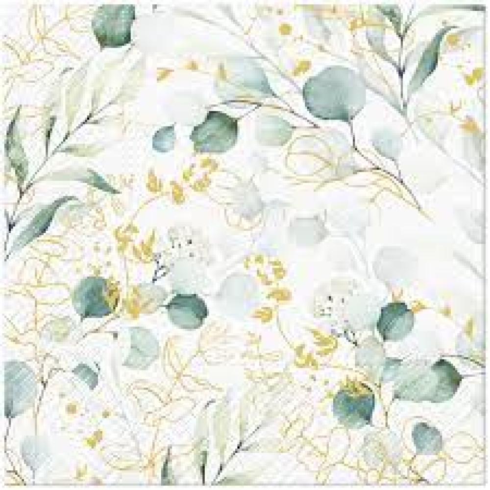 SALVETES 33x33CM, GOLDEN EUCALIPTUS, Paw Decor Collection