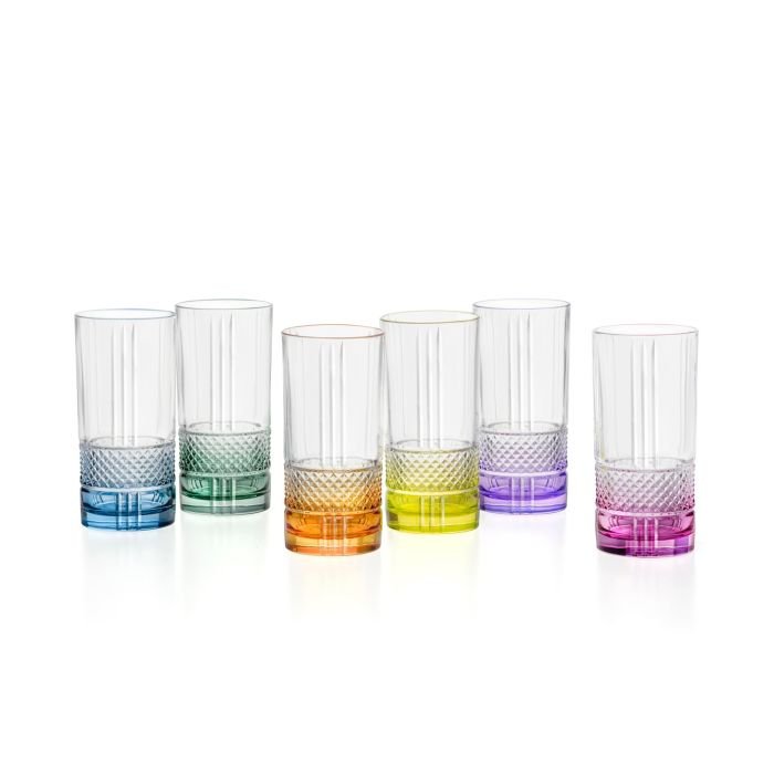 Sulas glāžu kompl 6gab BRILLANTE COLOR 370ml
