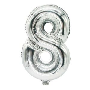 "FOLLIJA BALONS ""8"" 35X20CM, SUDRABA KR., 0.012KG/IEP", Pap Star