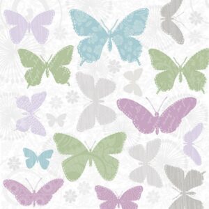 SALVETES 33x33CM, SOFT BUTTERFLIES, Paw Decor Collection