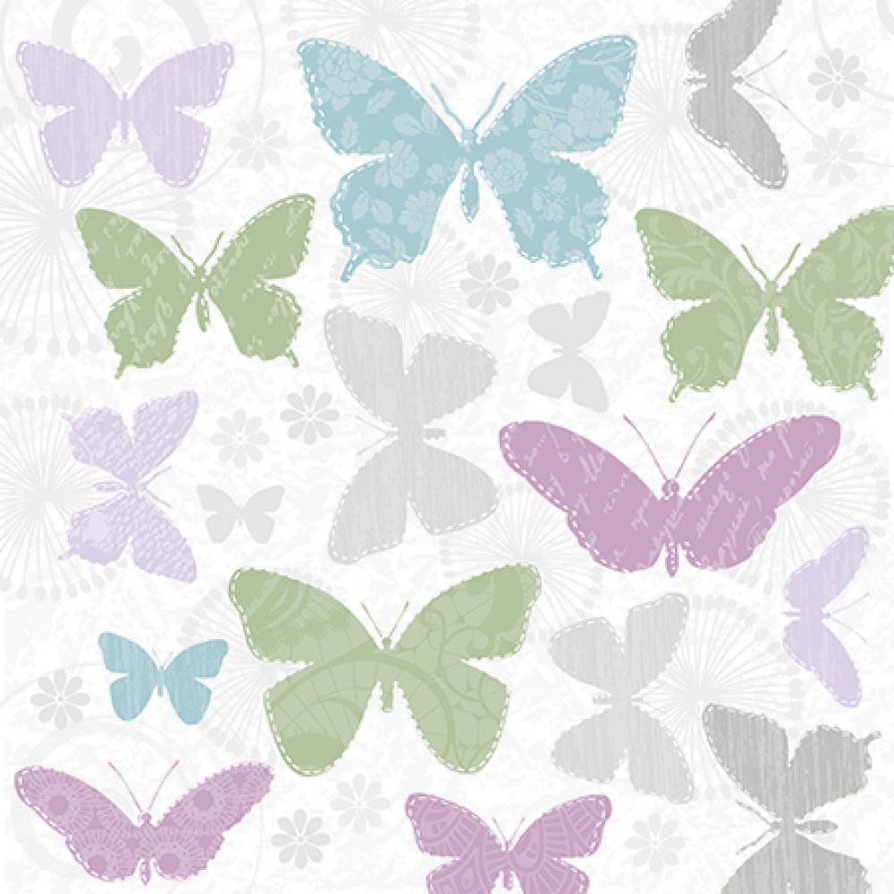 SALVETES 33x33CM, SOFT BUTTERFLIES, Paw Decor Collection