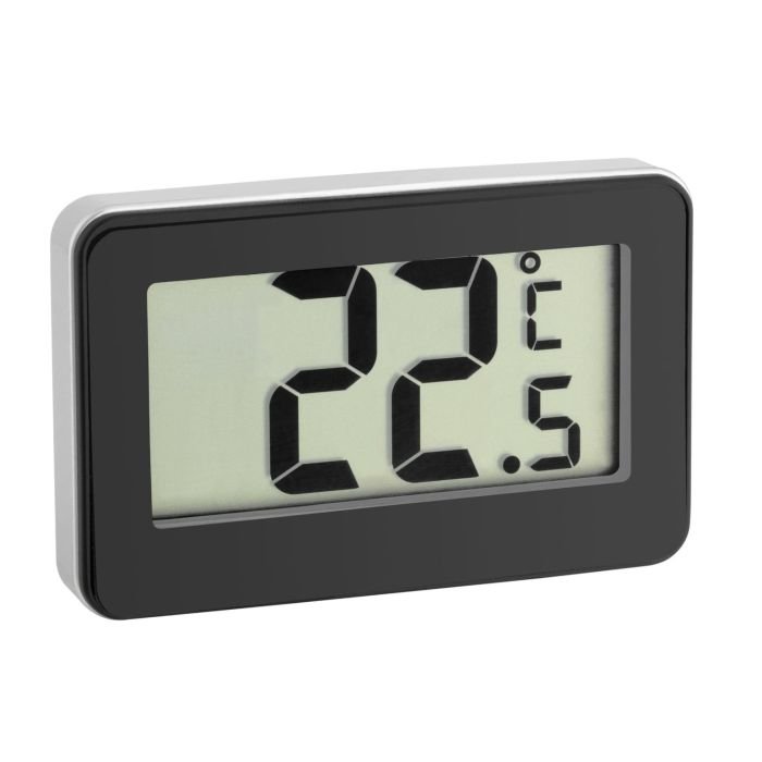 Termometrs digitālais telpu/ leduskapja 68x24x43mm 31g melns ar magnētu