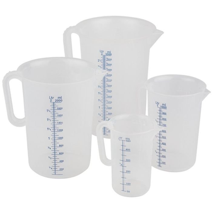Mērkrūze 5L h-27.5cm ar iedaļām un rokturi PP
