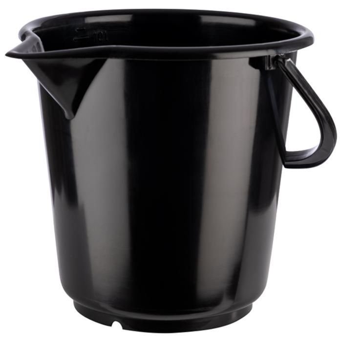 Spainis 17L ø33cm ar iedaļām PE melns VN