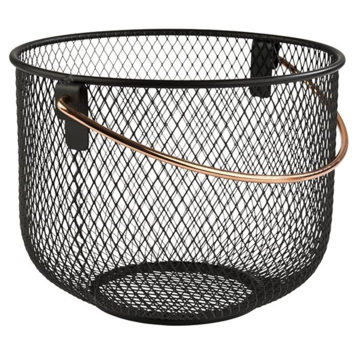 Grozs metāla ar kapara rokturi ø21cm h-16.5cm melns