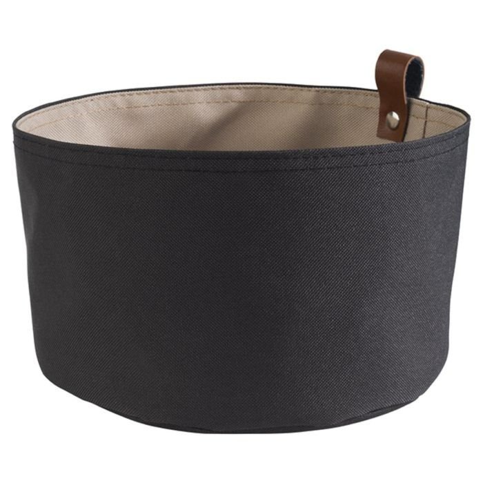 Grozs maizei auduma ø20cm h-13.5cm melns
