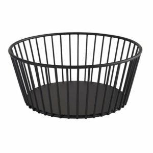 Grozs maizei un augļiem met. Ø 20cm h-8.5cm melns