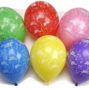 HAPPY BIRTHDAY BALONI D25CM, 10GAB., ASS., Pap Star