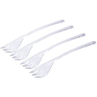 Dakšas PS MINI 10cm 50gab caurspīdīgas REUSABLE