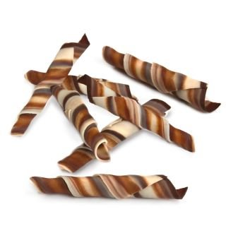 Dekori šokolādes Rullīši Twister marmora 1kg