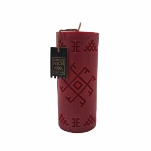 Svece ø6 h-14cm UGUNSKRUSTS 60h sojas vaska sarkana