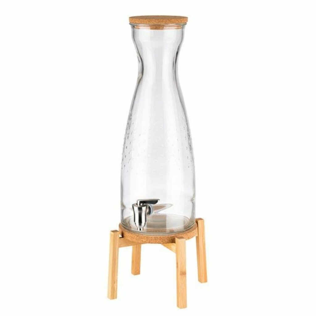 Trauks dzērienam FRESH WOOD stikla 23x23cm h-56.5cm 4.5L ar statīvu