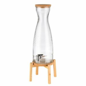 Trauks dzērienam FRESH WOOD stikla 23x23cm h-56.5cm 4.5L ar statīvu