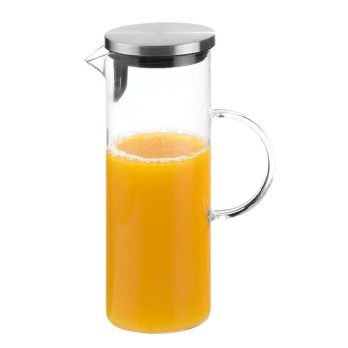Krūze sulai stikla ar vāku ø 9.5cm h-27cm 1.5L