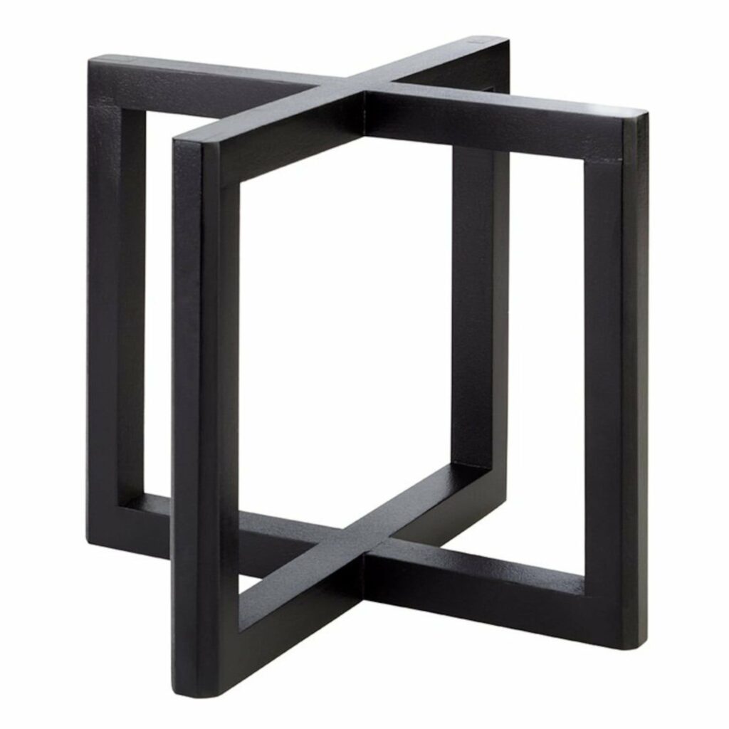 Paliktnis Wood 20x20 h-17.5cm melns