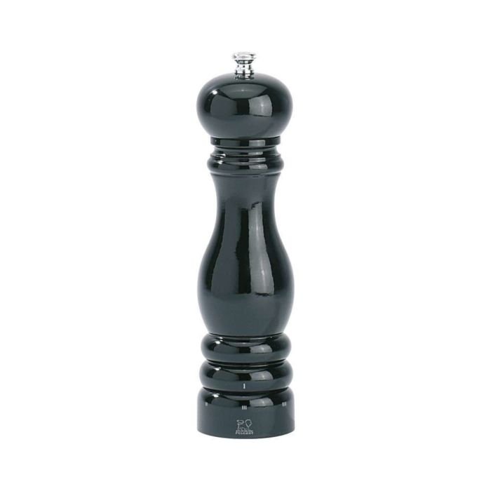 Piparu dzirnavas koka PARIS, 22cm, melnas lakotas